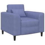 vidaXL - Fauteuil - Jeans - Blauw - Stof