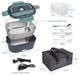 Merkloos Elektrische lunchboxverwarmer, 80W draagbare verwarmer geschikt voor auto's en vrachtwagens, met 304 roestvrijstalen container, 12V/24V/110V, groene verwarmde lunchbox, geschikt voor chauffeurs/werk/cadeaus.