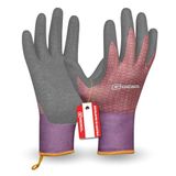 Gebol Tilia | 1 paar | maat M (maat 8) | tuinhandschoenen met touch-functie van gerecycled materiaal | water- en olieafstotende coating | voor dames en heren | paars