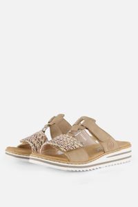 Rieker Slippers E1/2 beige combi Synthetisch - Maat 37