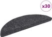 vidaXL - Trapmatten - Zelfklevend - 30 stuks - 56x17x3 cm - Donkergrijs - Halfrond