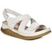 Maciejka Chaussures en cuir naturel blanc avec 3 fermetures velcro, modèle L449611001