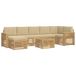 vidaXL - Buiten - bank - set - 8 - st - Wit - en - Beige - Polyester