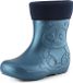 Ladeheid Bottes de pluie enfant - Bottes en caoutchouc thermo ultra légères - EVA - LA-CA-PandaWinter - Bleu métallisé-2 - 26/27