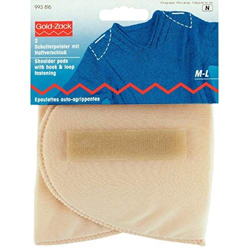 Prym - Gevoerde schouderbanden met hechtsluiting, halve maan, M-L 160 x 115 x 15 mm, huid, 2 stuks