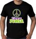 Bellatio Decorations Shoppartners Bv Grote Maten Jaren 60 Flower Power verkleed shirt zwart met groene en paarse letters heren - Plus size heren XXXL