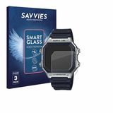 Savvies 3 Stuks Screenprotector voor Casio AE-1200WH - Beschermfolie Glas Transparant