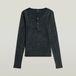 G-Star Vintage slim henley t-shirt lange mouwen dames dk legion blue gd S