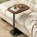 Table d'appoint et table basse sans marque en forme de C – Marron, style rétro, bois et métal