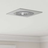 VidaXL Spotje 6 st zilver 9 x 9 x 2 cm aluminium