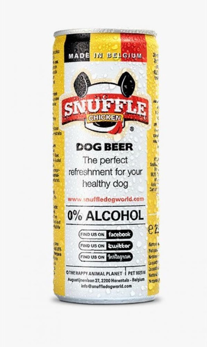 snuffle 25 CL hondenbier kipsmaak in blik hondenvoer