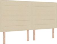 vidaXL Boxspring Bed met Matras en Hoofdeinde Crème 180 x 200 cm Stof