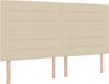 vidaXL Boxspring Bed met Matras en Hoofdeinde Crème 180 x 200 cm Stof