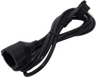 Verlengsnoer CHACON Verlengkabel 3 m HO5VVF 3x1,5 mm2 zwart met platte stekker