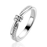 ZINZI Zilveren Ring met Witte Zirkonia ZIR2680