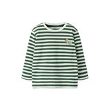 NAME IT MINI gestreepte longsleeve - groen/wit