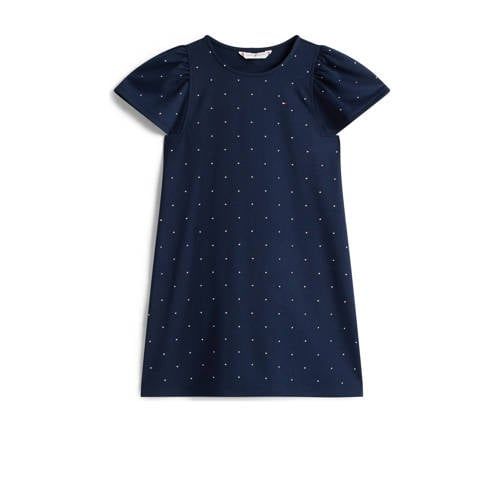 Tommy Hilfiger mini jurk met stippen donkerblauw