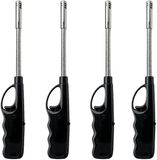 Benson Gas/BBQ/Keuken/Kaarsen aanstekers - 4x - 27 cm - Flexibele hals - Kinderslot