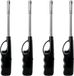 Benson Gas/BBQ/Keuken/Kaarsen aanstekers - 4x - 27 cm - Flexibele hals - Kinderslot