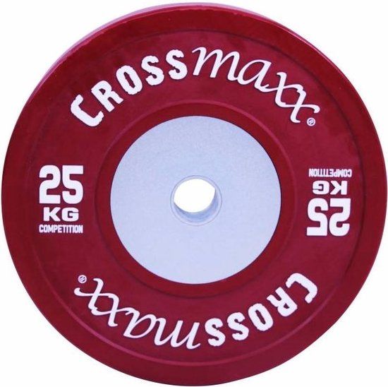 Lifemaxx Crossmaxx Competition Bumper Plate - 25 kg - 50mm - Red