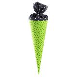 goldbuch 93 551 93551 snoepzak met punt- en sterpatroon, snoepzak 35 cm, groen/zwart, geschenkverpakking voor vele gelegenheden, voor de eerste schooldag en het begin van de school