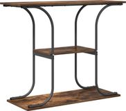 vidaXL Wandtafel met plank Rook Eiken 101 x 35 x 80,5 cm Bewerkt hout