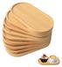 Omgoods - Set de 9 plateaux ovales en bambou pour servir