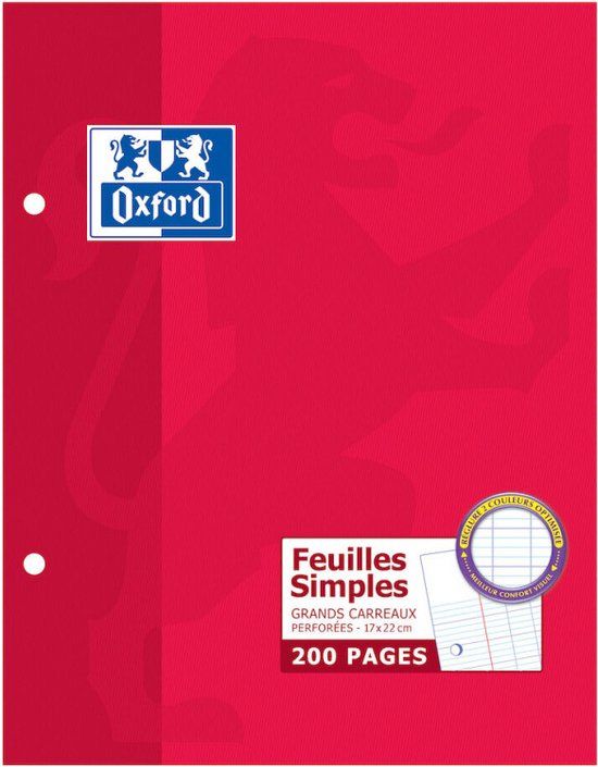Oxford 100102651 schrijfblok & schrift Rood