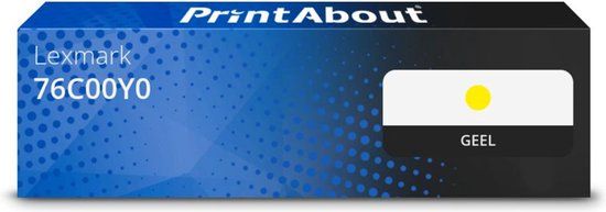 PrintAbout Toner 76C00Y0 Geel Huismerk geschikt voor Lexmark