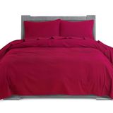 Elegant Comfort Zachte 4-delige 100% Turks Katoenen Flanellen Lakenset - Premium kwaliteit, hoeslaken met diepe hoeken, ultra zacht, behaaglijk warm en pluisvrij flanellen lakens - vol, bordeaux