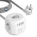 LENCENT 4-voudige stekkerdoos met USB - 3 meter kabel