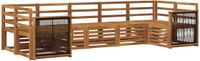 vidaXL - Hoek loungeset - 7 zitplekken - Naturel - Massief Acacia Hout