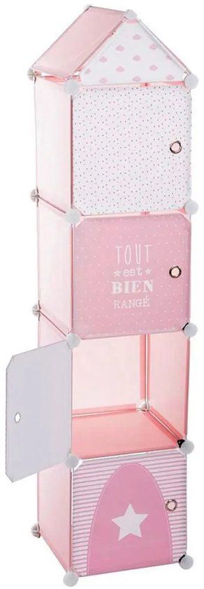 Atmosphera Créateur d'intérieur Atmosphera Roze 4 vaks opbergkast