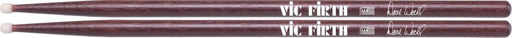Vic Firth Signature Series Drumsticks - Dave Weckl - American Hickory - Nylon Barrel Tip - Paint Coated