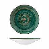 Wilmax Diepe Porseleinen Kom 350ml Groen 25,5cm