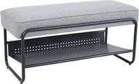 en.casa Schoenenbank Lillehammer 90x37x42 cm zwart en grijs