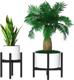 Unyqoos® Metal plant stand Mid Century Black