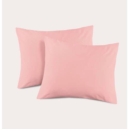 NOUS Living basis kussensloop lichtroze - (60x70 cm) (set van 2)