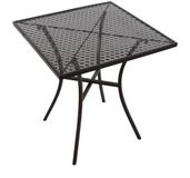 Bolero Vierkante stalen bistro tafel zwart 70cm