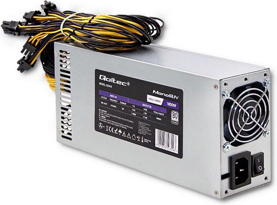 Qoltec 50349 power supply unit 1800 W ATX Grijs