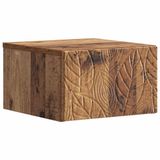 vidaXL Wandgemonteerde Zijtafel Oud hout 34,5 x 33 x 20 cm