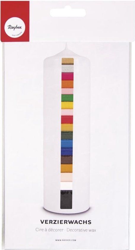 RAYHER Wasfolie assortiment - 10 kleuren voor het versieren van kaarsen