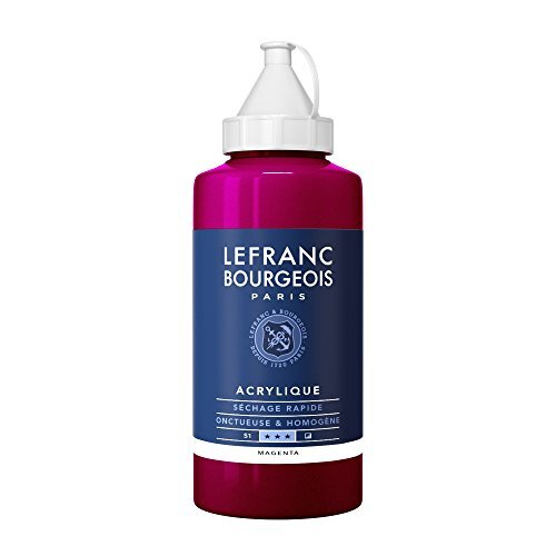 Lefranc & Bourgeois Lefranc Bourgeois 300383 fijne acrylverf, hoog gepigmenteerd, goede dekking, romige homogene textuur - 750ml Fles Magenta