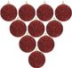 Decoris Kerstbal - 10x - rood - glitter - D8 cm - kunststof