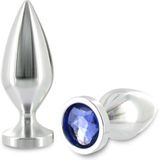 Kheper METAL HARD Anal Plug Diamond Cristal Big 10.16cm Wit