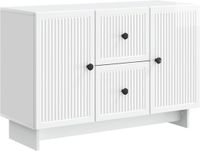 vidaXL Dressoir met lade Hoogglans Wit 89 x 34,5 x 60 cm Bewerkt hout