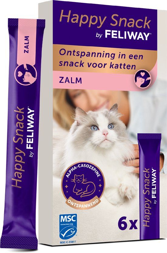 Happy FELIWAY Happy Snack zalmsmaak 6 sticks