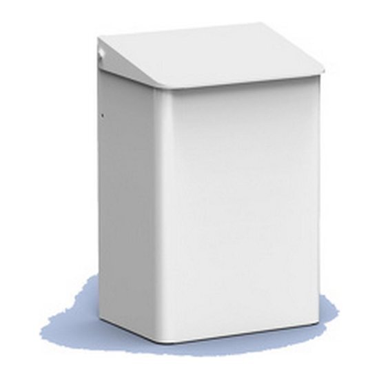 - Afvalbak gesloten 6 liter aluminium voor Wandmontage van MediQo-line