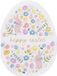 Excellent Houseware Pasen thema servetten - Paaseieren design vorm - 20x stuks - 33 x 33 cm - Paasontbijt