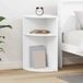 vidaXL - Table d'appoint - 29,5 x 29,5 x 60 cm - Bois traité - Blanc